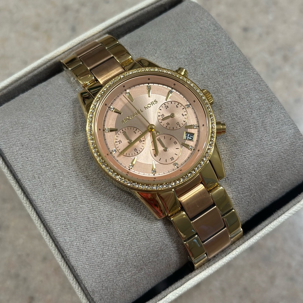 Michael Kors Gold and Rose Gold women’s watch MK6475